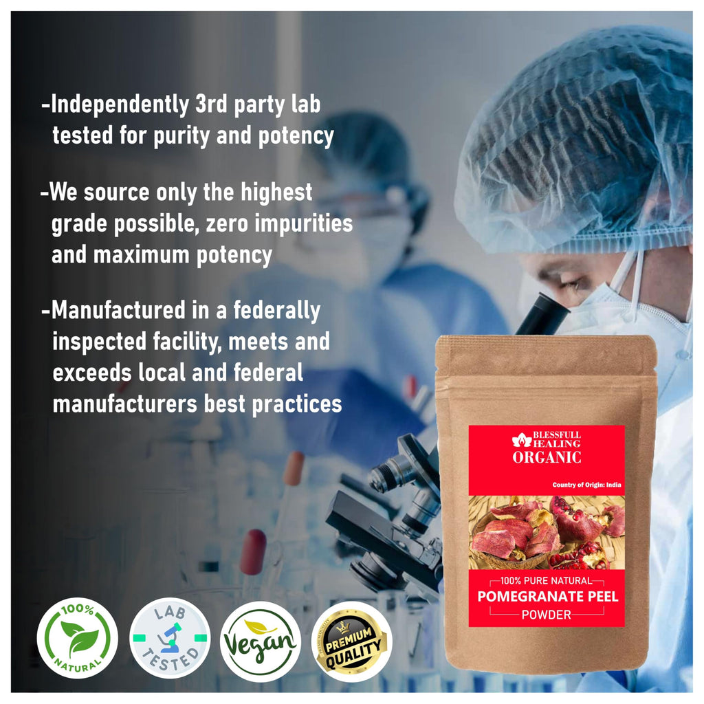 Blessfull Healing Organic Pomegranate Peel Powder 100% Pure Natural 200 Gram / 7.05 oz