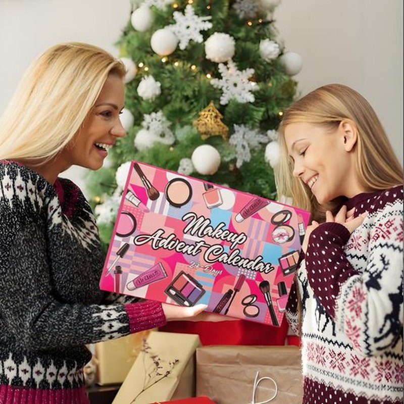 Makeup Advent Calendar 2025 Teen Girls Women Beauty Make Up Advent Calendar, 24 Days 2025 Christmas Countdown Full Makeup Kits Beauty Skincare Sets Gifts For Teen Girls women