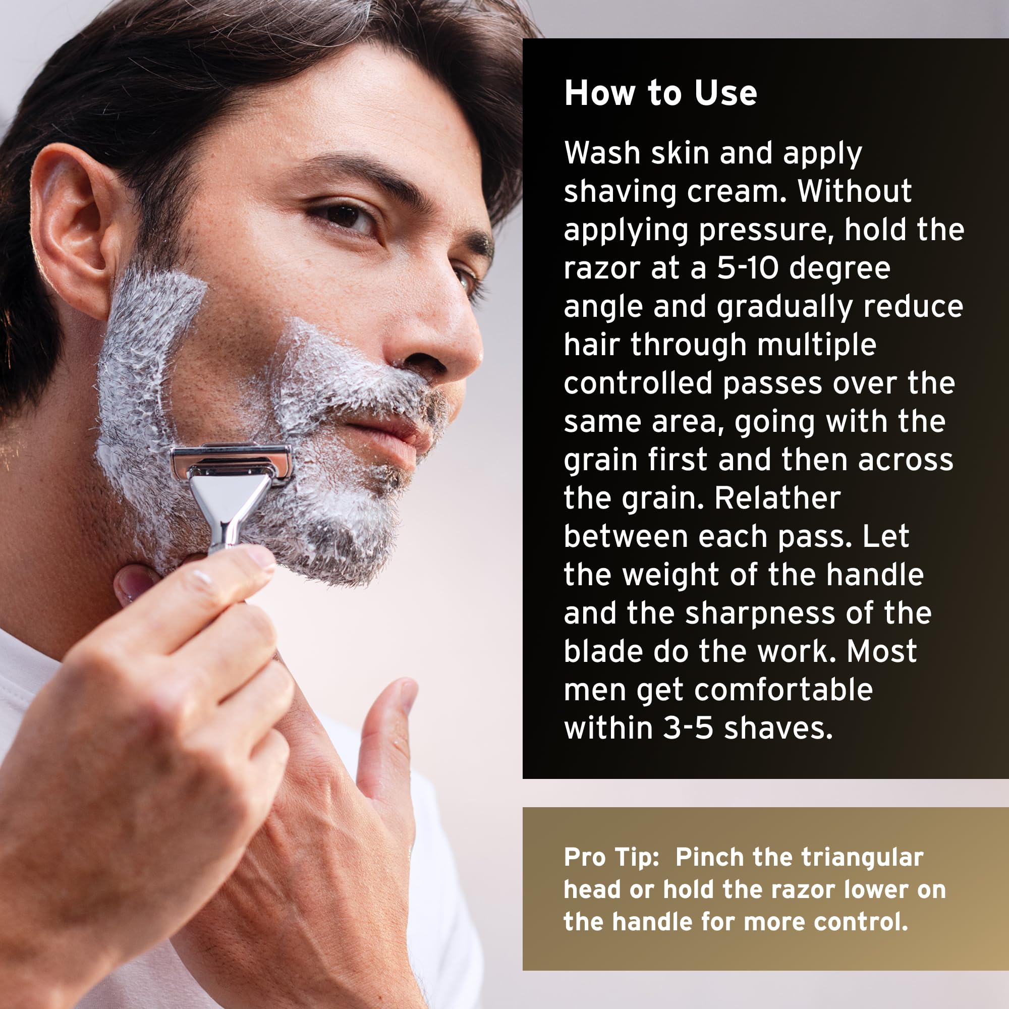 SUPPLY Single Edge Max Razor for Men – Premium Metal Single-Blade Safety Razor with Pivoting Head for Fewer Cuts and Irritation – Includes 8 Blades & Magnetic Reload System – Sterling