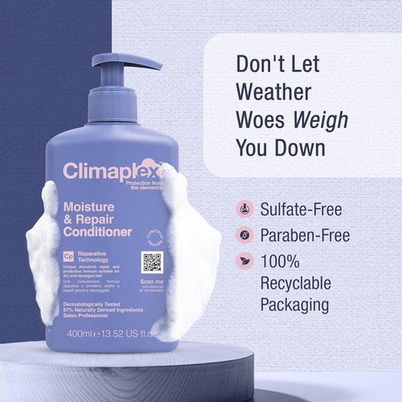 Climaplex Moisture & Repair Conditioner - Soothing & Regenerating - Detangles & Adds Shine - 13.52 oz