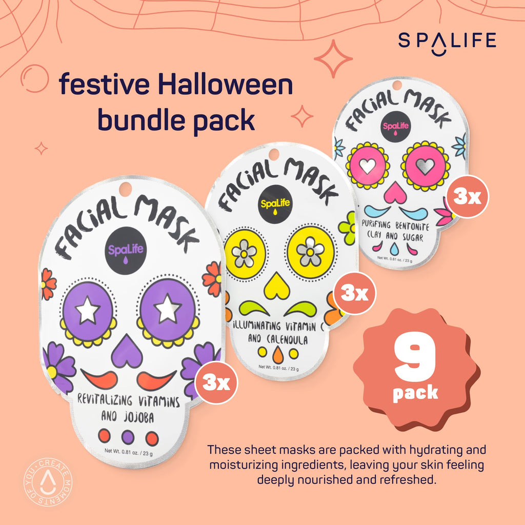 SpaLife Beauty Santa’s Squad 2025 Christmas Face Mask Bundle | Korean Facial Masks | Hydrating, Soothing, Complexion Enhancing and Firming Sheet Mask Set | Christmas Gifts for Women | 12 Pack