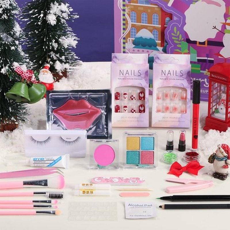 Makeup Advent Calendar 2026 For Teen Girls, Afflano Beauty Advent Calendar 24 Day, Eyeshadow Nail Lipstick Eyeliner Makeup Sets Christmas Gifts For Girls 12-18 Years, Xmas Surprises Gifts For Women