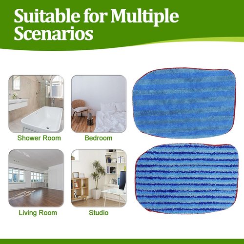 McCulloch Microfiber Mop Pads - 4 Pack Refills for MC1375 & MC1385 Steam Cleaners