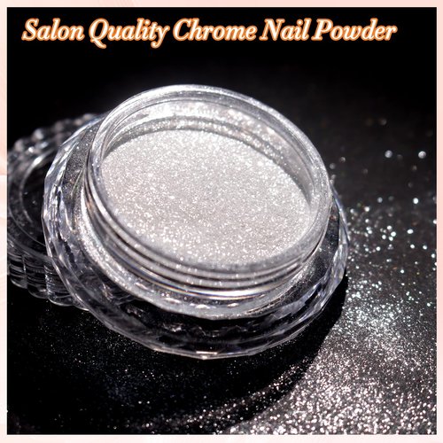FNNZ White Chrome Nail Powder, Clear Glazed Donut Mermaid Aurora Nail Powder Pigment Pearlescent Nail Art Glitter Decoration for Home DIY Nail Salon Manicure - Glaze White