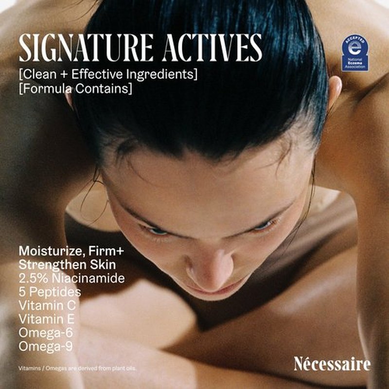 Nécessaire The Body Lotion - Fragrance-Free - Multi-Peptide Moisturizer - Firming Body Lotion for Women + Men. 2.5% Niacinamide. Non-Comedogenic + Hypoallergenic for Sensitive Skin – 450ml/15.2 fl oz