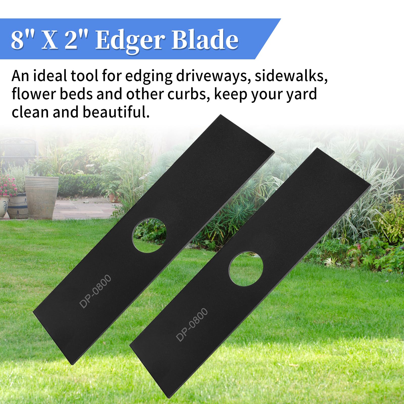 Bularie AEB0800 1" Center Hole Edger Blade Compatible with EGO 56V Edger, Multi-Head System Replacement Edger Blade for EGO Power Edger Models EA0800/ME0801/ME0800 (2 Pack)