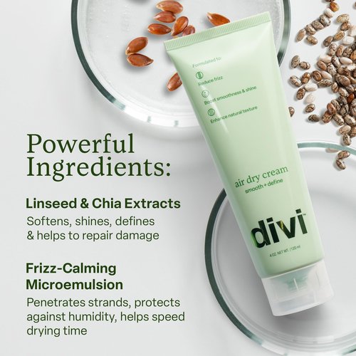 Divi Air Dry Bundle – Includes 30ml Scalp Serum, Air Dry Cream & Leave-In Conditioner – Hydrates, Strengthens & Smooths for Frizz-Free, Healthy, Shiny Hair, 3 Piece Set