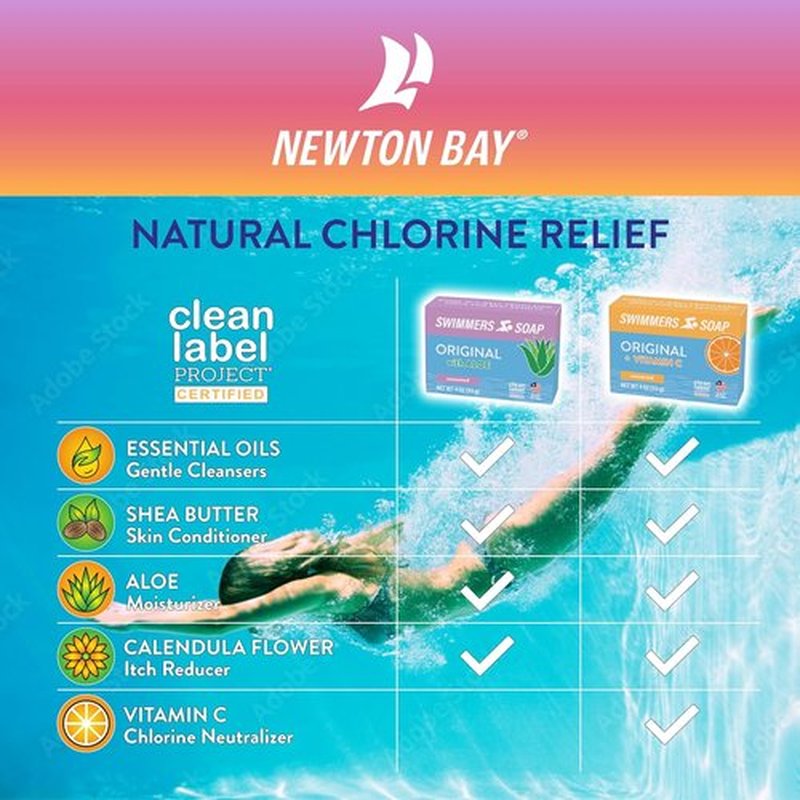 Skiennix Swimmers Soap - All-Natural Vitamin C Body & Face Wash Bar | Neutralizes Chlorine | 4 Ounce