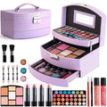 Hot Sugar Girls Makeup Kit for Birthday Gift, All in One Makeup Set for Women Full Kit, Christmas Beauty Set for Teens 14-16 Includes Real Cosmetics (Purple)