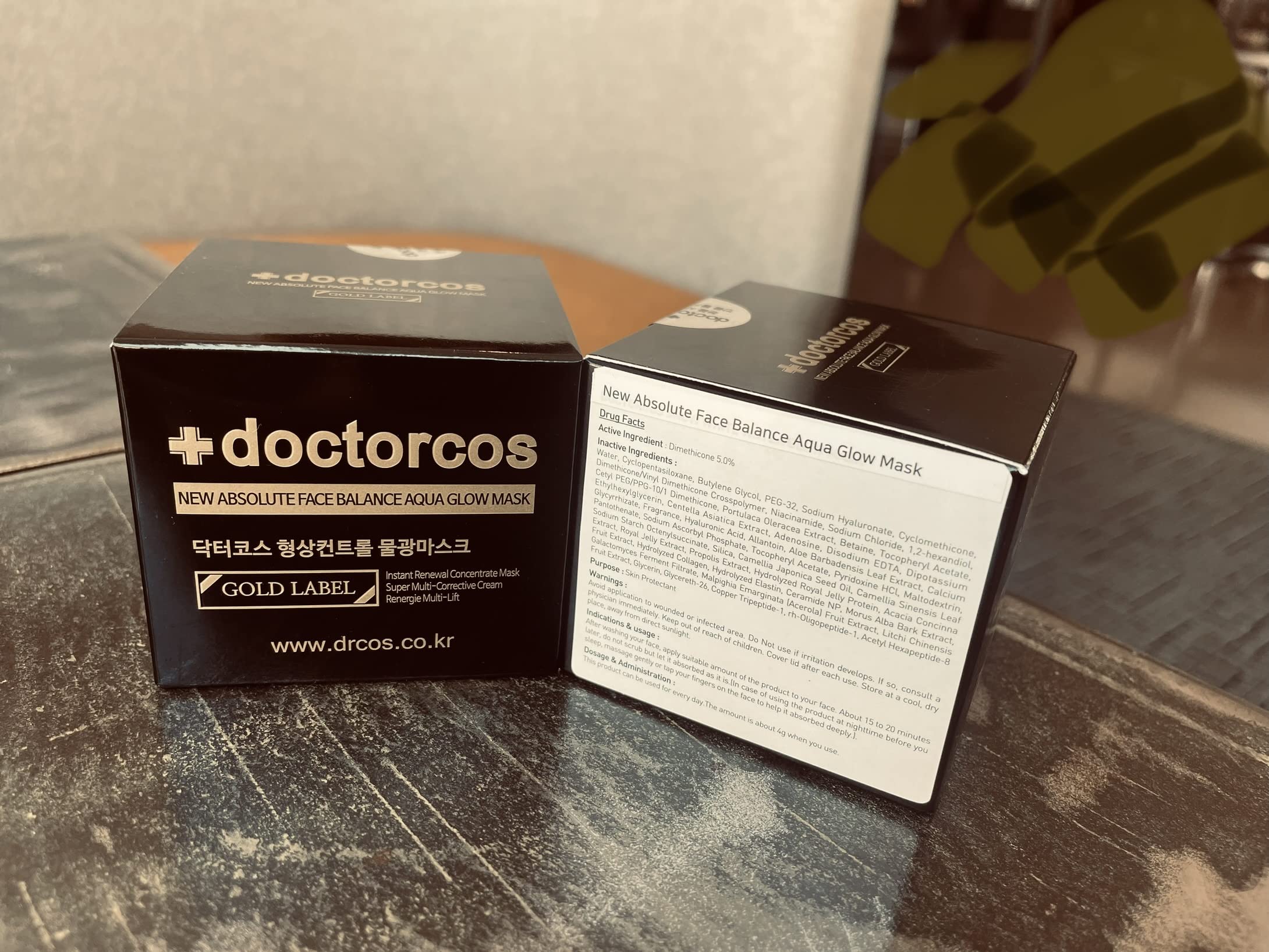 DOCTORCOS Gold Label Water Glow Mask Cream (4th Generation) | New Absolute Face Balance Aqua Glow Mask | Moisturizing Sleeping Pack | Face Lifting & Wrinkle Improvement | Korean Skincare | 3.71 oz