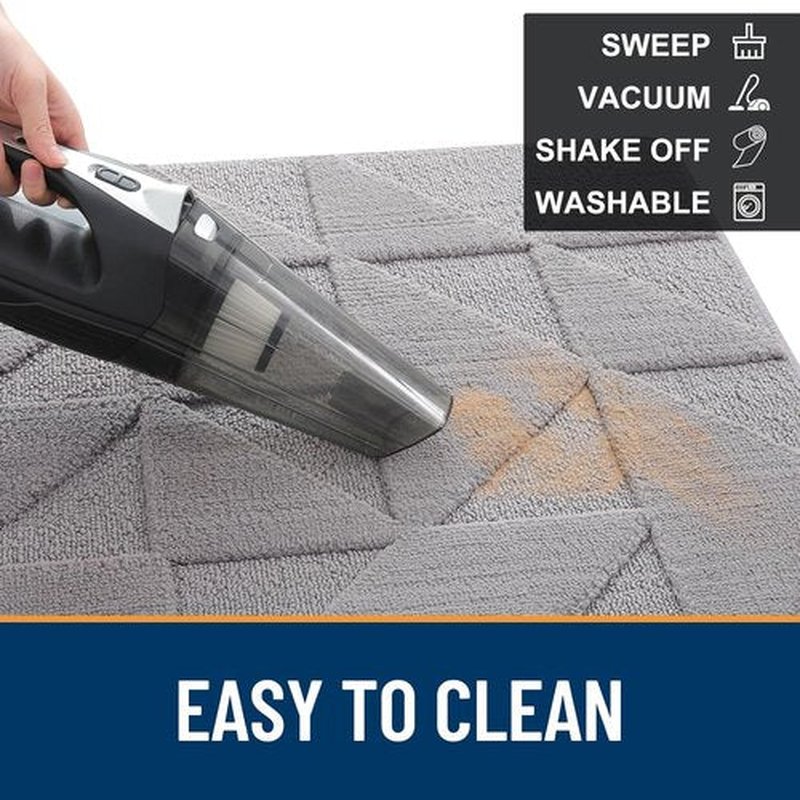 OLANLY Indoor Door Mat - Non-Slip, Absorbent, Low-Profile Entrance Mat | 32x20 Inches, Grey