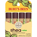 Burt's Bees Lip Balm - Shea & Aloe Moisturizer with Natural Beeswax | Tint-Free, 4 Tubes, 0.15 oz