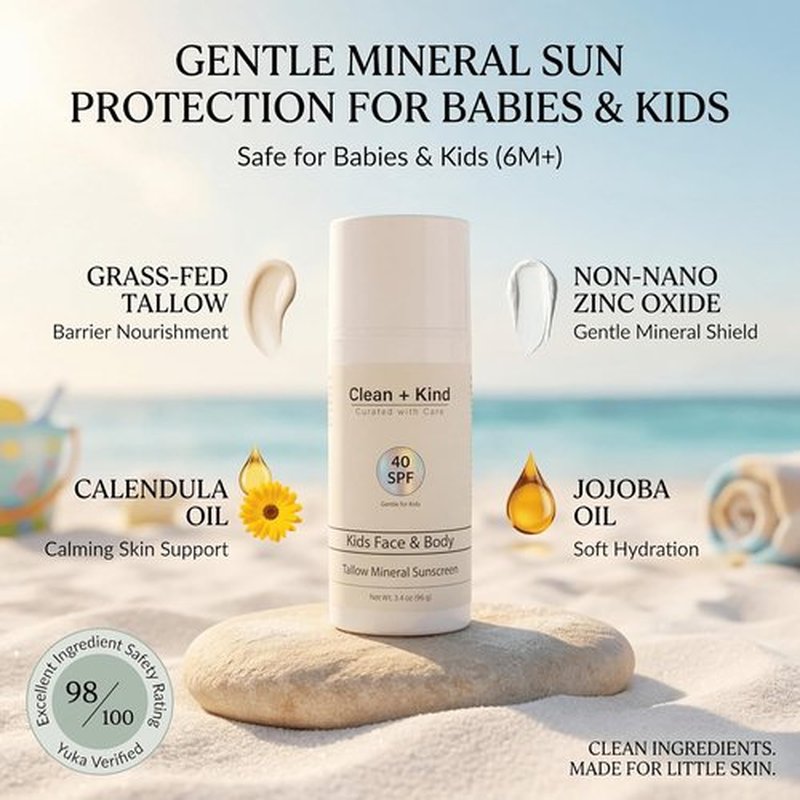 Skiennix Kids Mineral Sunscreen SPF 40 - Lightweight Non-Nano Zinc Oxide Protection | Gentle for Sensitive Skin