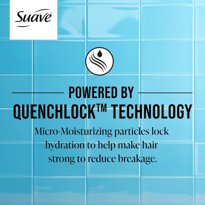 Suave 2-in-1 Moisture Shampoo & Conditioner with Vitamin B5 Infusion and pH Balanced Salon Formula, Anti-Frizz Cleansing for Dry Hair, 28 Oz (Pack of 4)