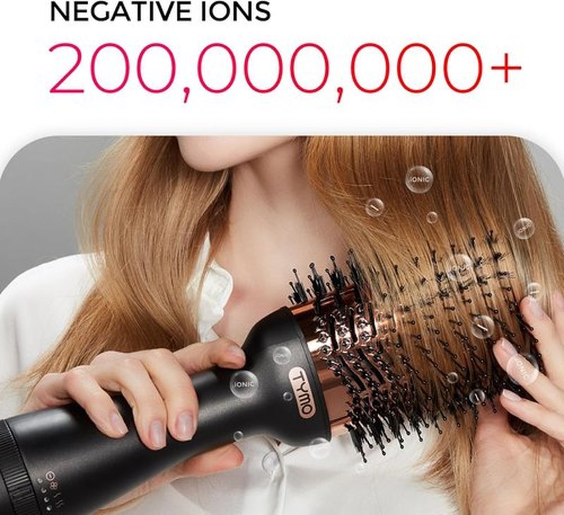 TYMO Hair Dryer Brush - 4 in 1 Ionic Volumizer & Hot Air Straightener for Smooth, Frizz-Free Blowout - Gold