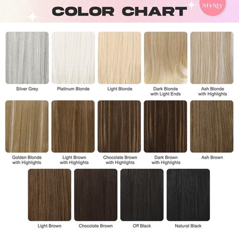 NTYNTY Clip in Hair Extensions, 4PCS 16 Inch Clip in Extensions for Women Layered Cut Natural Lightweight Hairpieces with Thinner Softer Invisible Weft - Dark Brown with Highlights