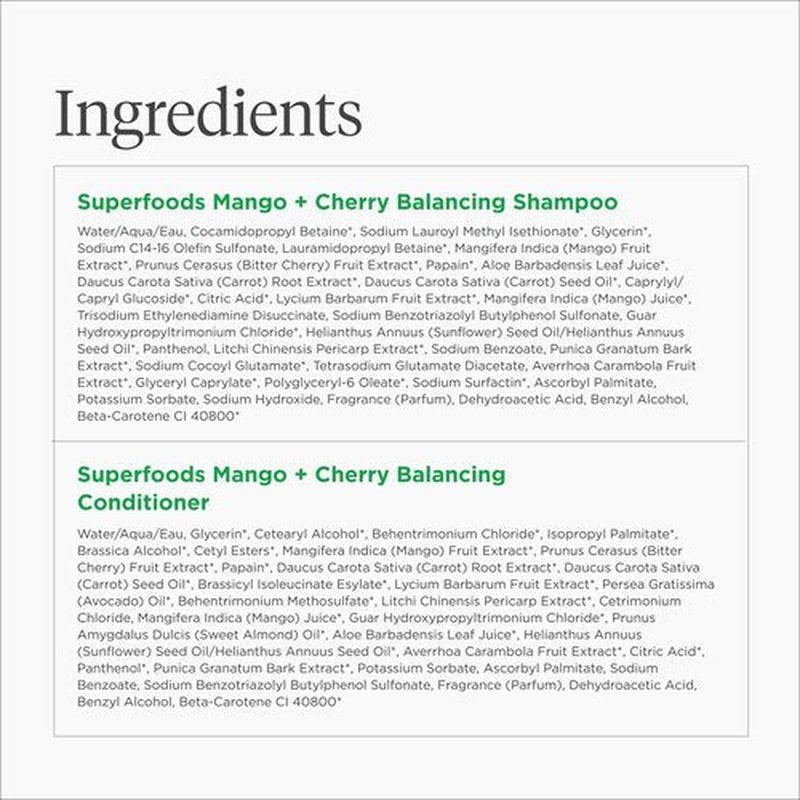 Briogeo Superfoods Mango + Cherry Hair Pack, Replenish Dull, Dry Hair and Balance Oil for Oily Hair, Controls Oil and Nourished All Hair Types and Textures, Vegan, Cruelty-Free, 2 x 12.5 fl oz