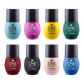 LACCOVER ONE SHOT - NAIL POLISH GEL SET WILD COLLECTION, 8 COLORS, 1/2 Fl Oz each one, by NAIL FACTORY