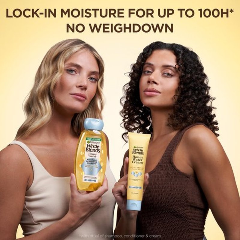 Garnier Whole Blends Honey Water Moisture Restoring Conditioner, Hair Care for Dry Hair and Dry Scalp with Honey Nectar and Floral Water, 26.6 Fl Oz