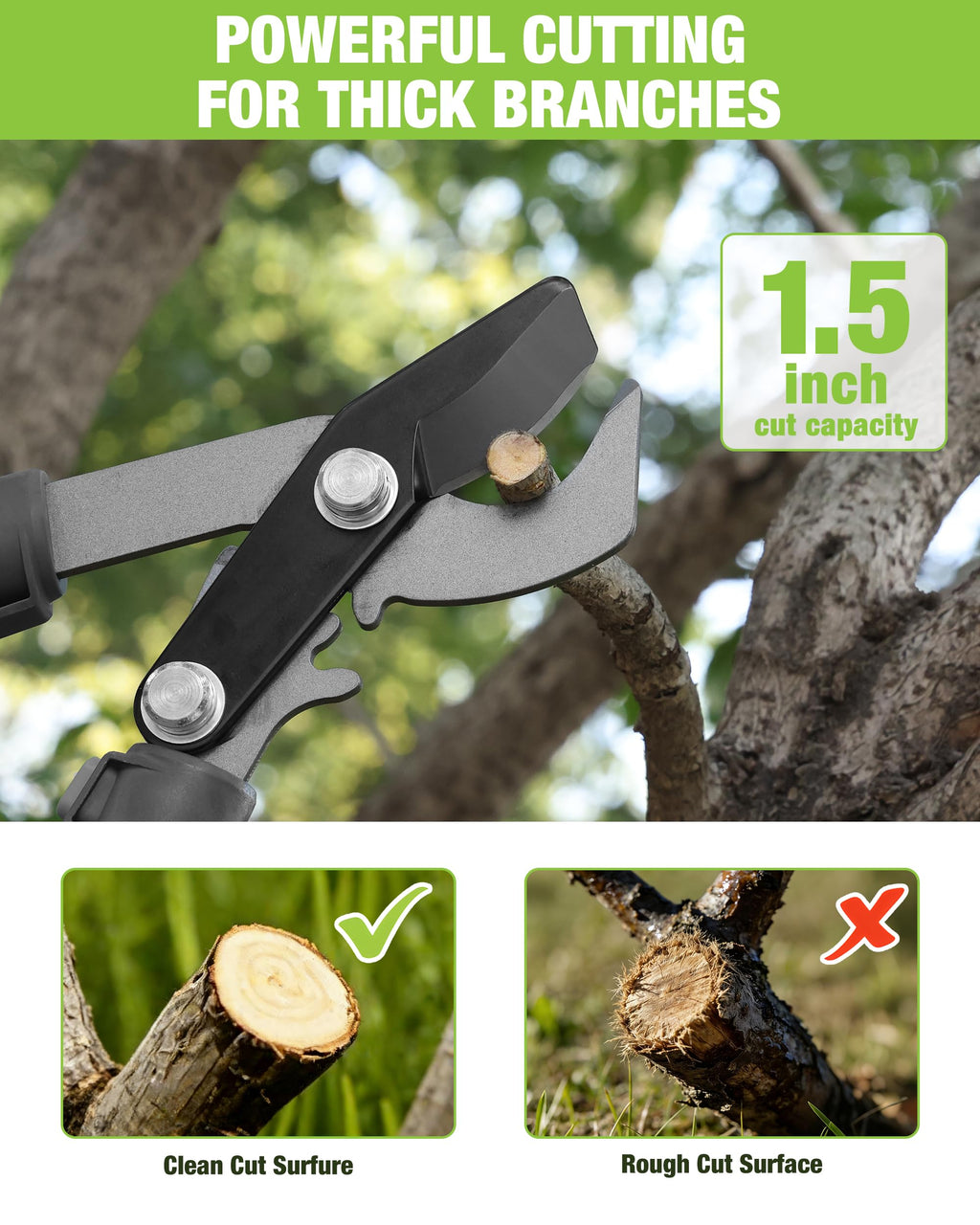 WORKPRO Bypass Lopper for Gardening, 28" Branch Cutter with Gear System