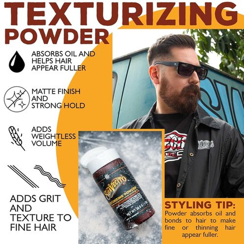 Suavecito Hair Styling Powder - Texturizing & Volumizing with Shine-Free Matte Finish | Strong Hold, Oil Absorbing