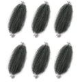 Marley Afro Cuban Twist Hair, 12 Inch, Black & Gray, Passion Twist, Crochet, Kinky Twist for Braiding and Soft Locs, Faux Locs (6 Packs)