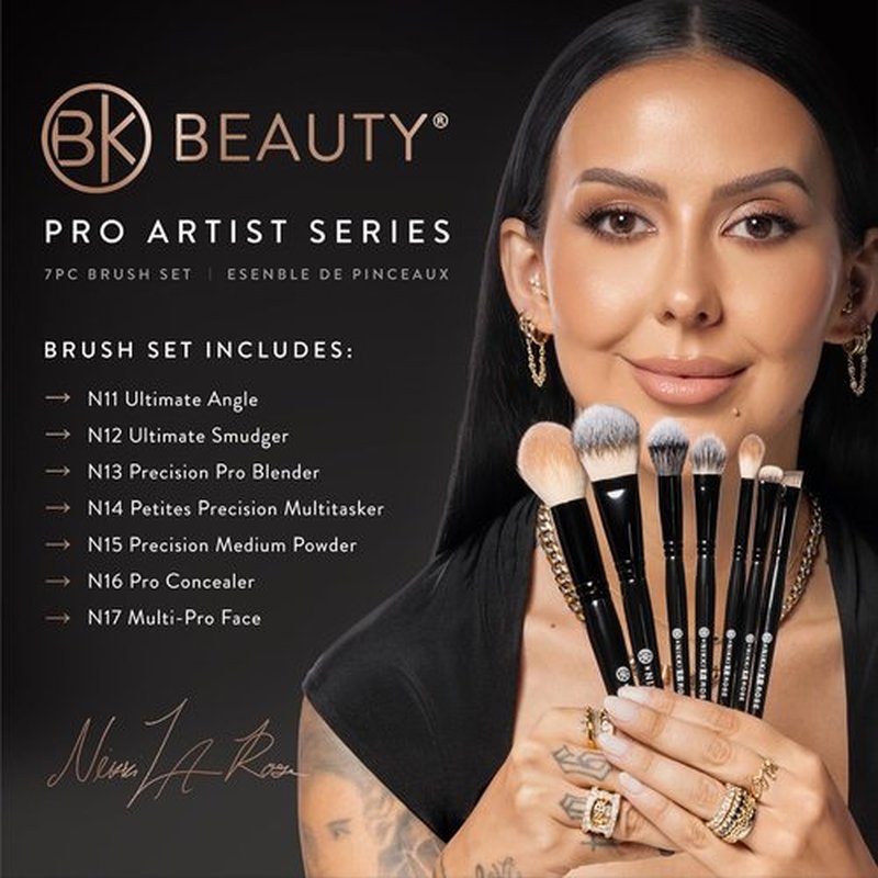 BK Beauty - Pro Artist Makeup Brush Set | 7-Piece Collection for Flawless Application