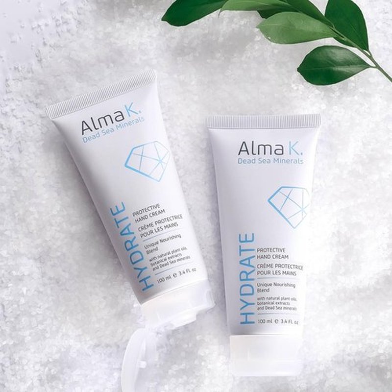 Alma K Protective Hand Cream - Daily Deep Hydration Hand Lotion - Rich, Soothing Non-Sticky Cocoa Butter Lotion - White Tea and Neroli Scent - 3.4 oz