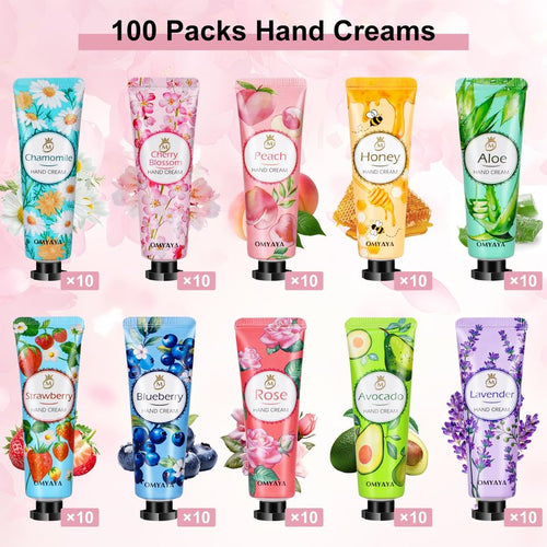100 Pack Hand Lotion Bulk Gift - Mini Lotion Bulk Travel Size, Hand Cream Bulk Gifts for Corworkers,Teacher Appreciation Gifts, Birthday Gifts for Women, Nurses Gifts,Bridesmaid Gifts,Thank You Gifts