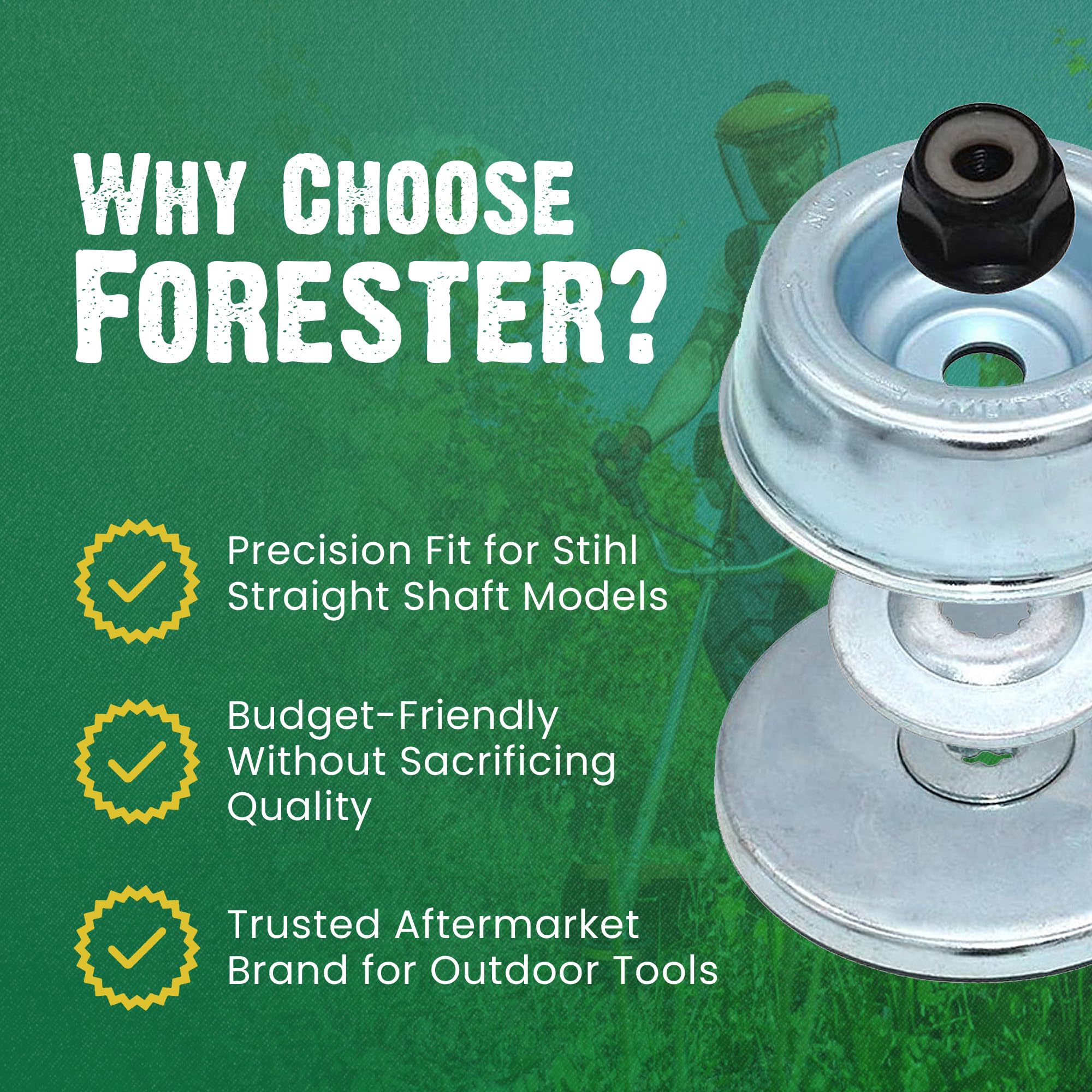 FORESTER Trimmer Head Conversion Kit Compatible with Most Stihl Straight Shaft Trimmers and Brushcutters