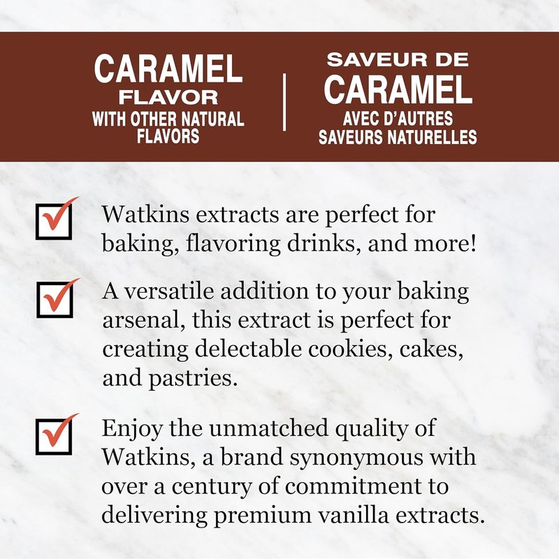 Watkins Caramel Flavor Extract - Rich, Natural Taste | 2 oz Bottles, Pack of 6