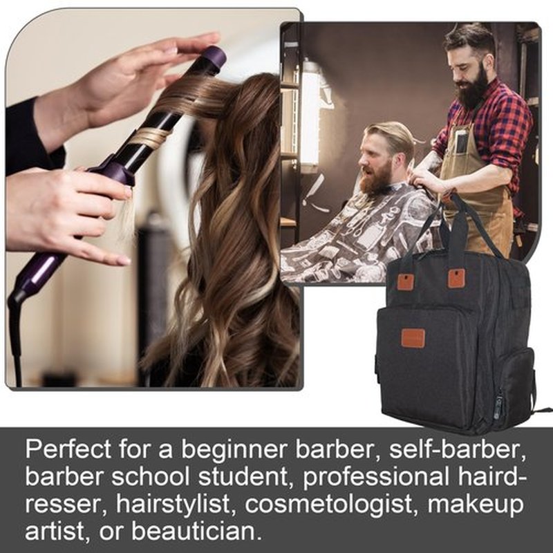 NADAENMF Barber Case Bags Backpack for Clippers and Supplies, Large Hairstylist Travel Bag Hair Stylist Travel Bag Cosmetology Bags Hair Cutting Kits