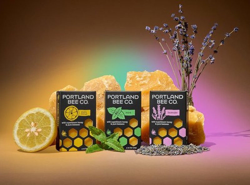 Portland Bee Co. All Natural Beeswax and Super Bloom Honey Bar Soap - Lavender