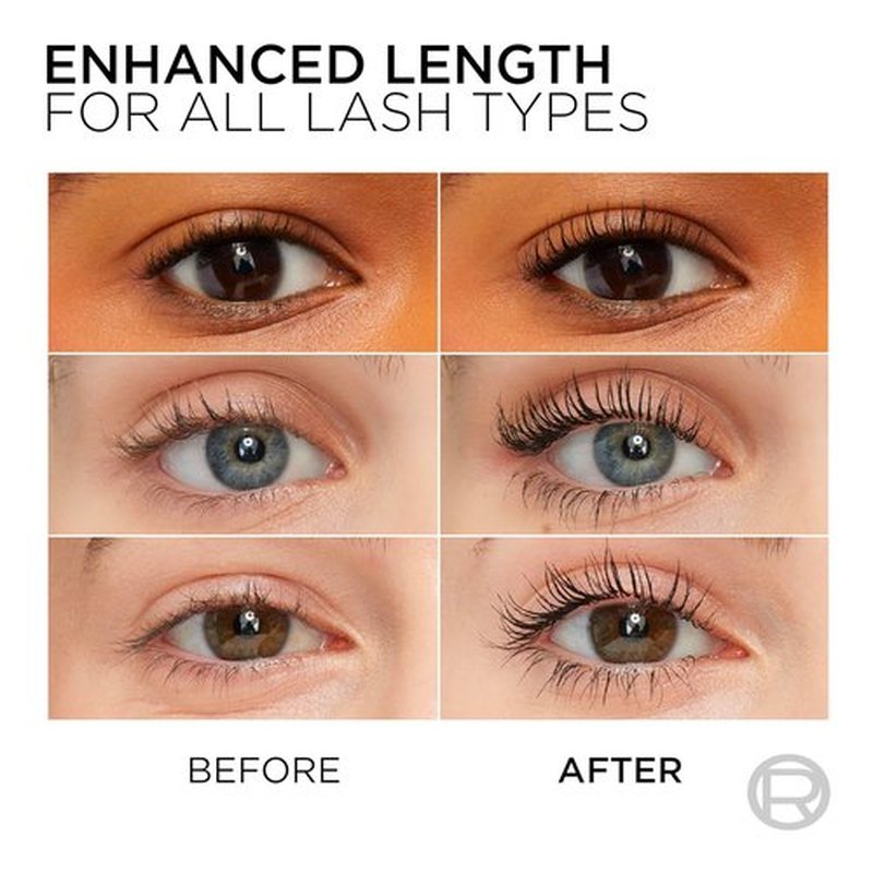 L’Oreal Paris Telescopic Mascara - Volume & Length Formula, Washable, Black, 0.27 Fl Oz.