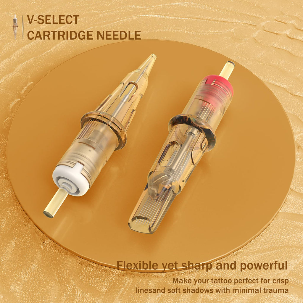 EZ Tattoo Cartridge Needles - 20Pcs #10 (9RM) Bugpin Curved/Round Magnum Disposable Tattoo Needles Cartridges for Rotary Tattoo Machine Pen Gun - V SELECT