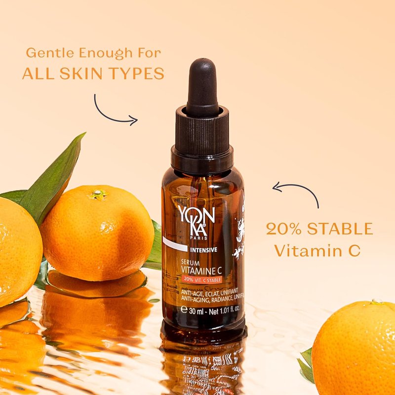 Yon-Ka 20% Vitamin C Serum - Anti-Aging Face Treatment for Even Tone & Firm Skin | 99% Natural Ingredients