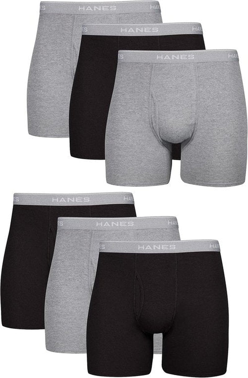 Hanes Men's Boxer Briefs - Cool & Breathable Cotton, Moisture-Wicking Comfort | No Ride Up, 3-Pack