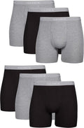 Hanes Men's Boxer Briefs - Cool & Breathable Cotton, Moisture-Wicking Comfort | No Ride Up, 3-Pack