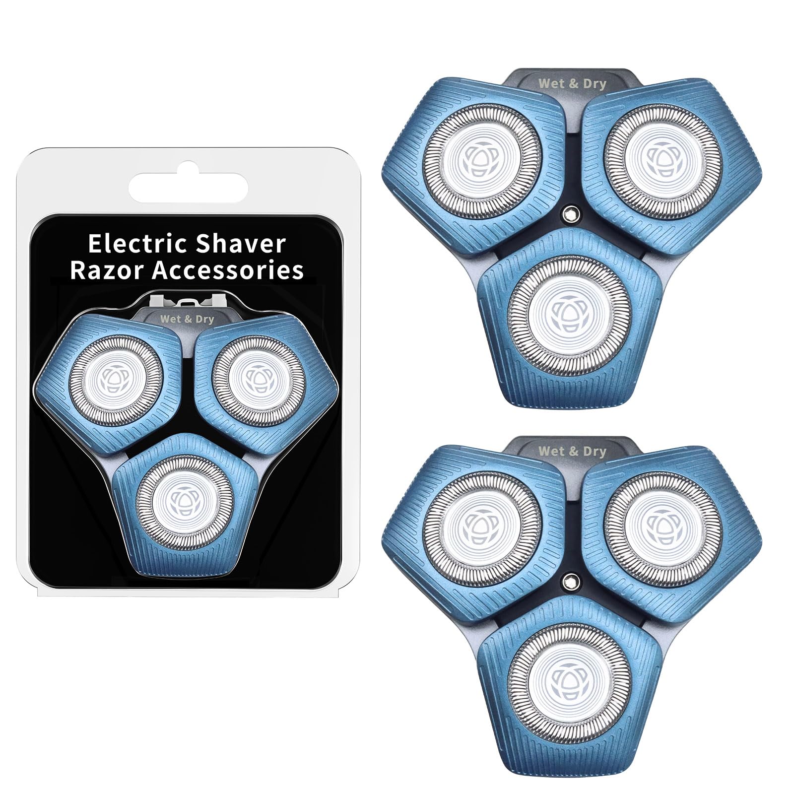2 Pack SH71/50 Shaving Heads, Compatible with Philips Shavers,Blue