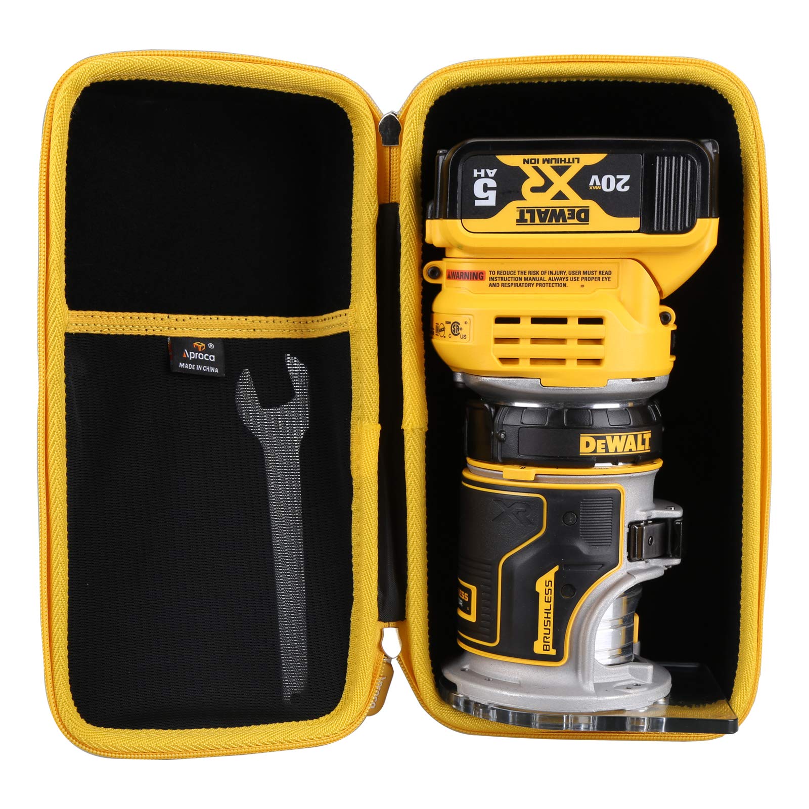 Aproca Case Compatible with DEWALT DCW600B 20V MAX XR CMPCT Metal Fixed Base Router, Portable Storage Protective Bag for Accessories (Case Only)