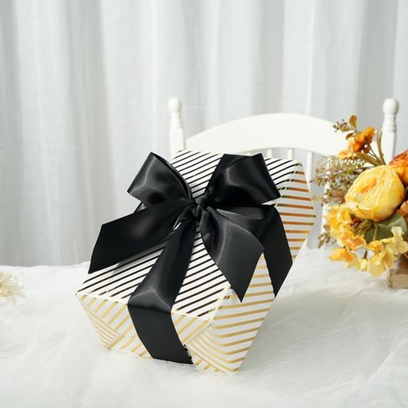 Black Ribbon 2 Inch Double Face Satin Ribbon - Thick Black Wedding & Craft Ribbon | 25 Yards