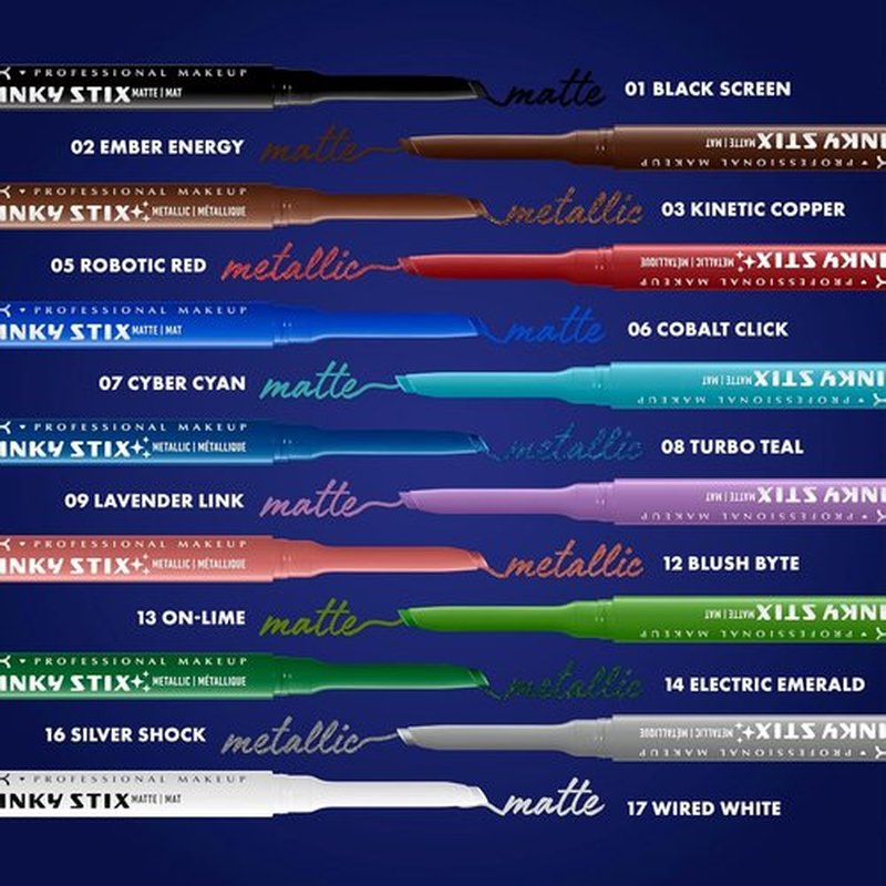 NYX Professional Makeup Epic Inky Stix Eyeliner - Waterproof Cream Gel Formula | 24HR Long-Lasting - 01 Black Screen