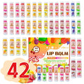 42 Pack Lip Balm, Natural Lip Balm Bulk with Shea Butter, Vitamin E and Coconut Oil, Moisturizing for Chapped Lips, Best Lip Care, Suitable for People of All Ages - 14 Flavors 0.15 Oz