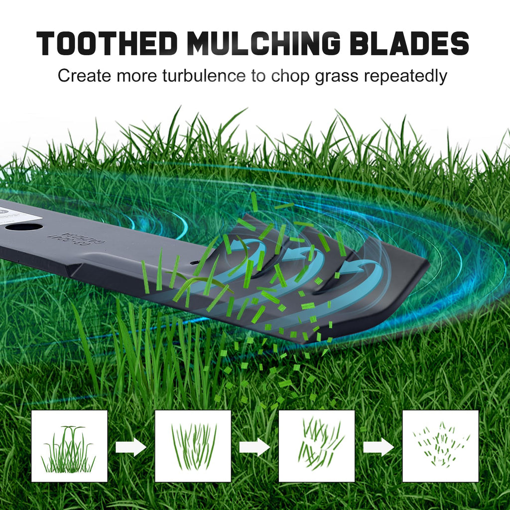 Grasscool 482877 Mulching Blades for Bad Boy Scag Hustler 795757 Fastrak Raptor SD 48 Inch Deck Mower Replace 038-5000-00 038-5350-0050 481706 038 5350 00