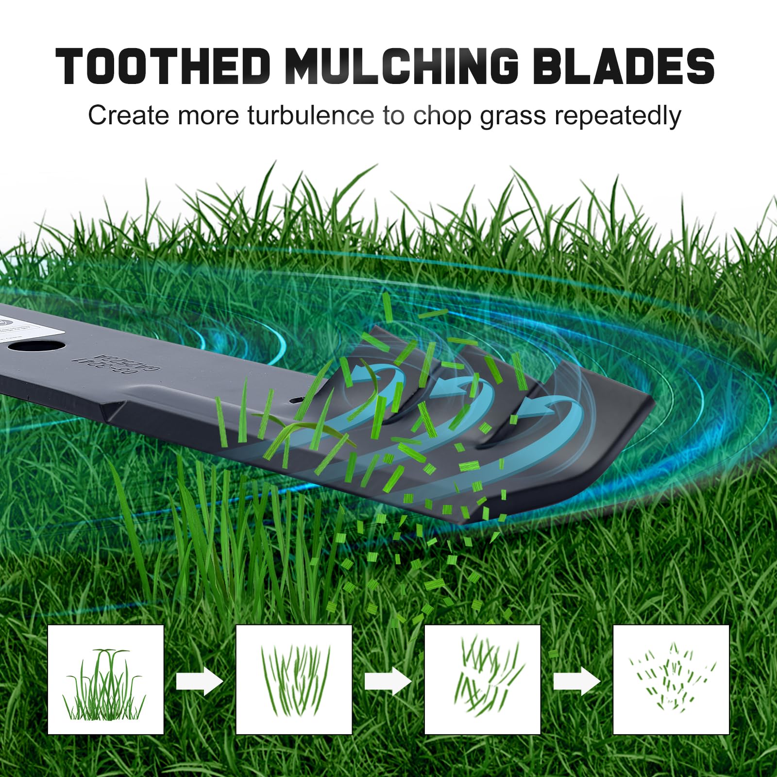 Grasscool 482877 Mulching Blades for Bad Boy Scag Hustler 795757 Fastrak Raptor SD 48 Inch Deck Mower Replace 038-5000-00 038-5350-0050 481706 038 5350 00