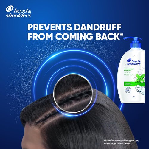 Head & Shoulders Anti Dandruff Shampoo, 2 Pack, Cool Menthol Scent Refreshes and Cleanses Scalp, Daily Use For all Hair Types, 22 oz Pump Bottles
