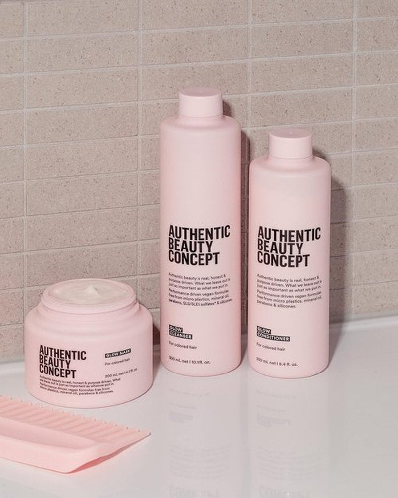 Authentic Beauty Concept Glow Mask - Nourishes Color Treated Hair | Enhances Softness & Shine | Vegan & Cruelty-Free