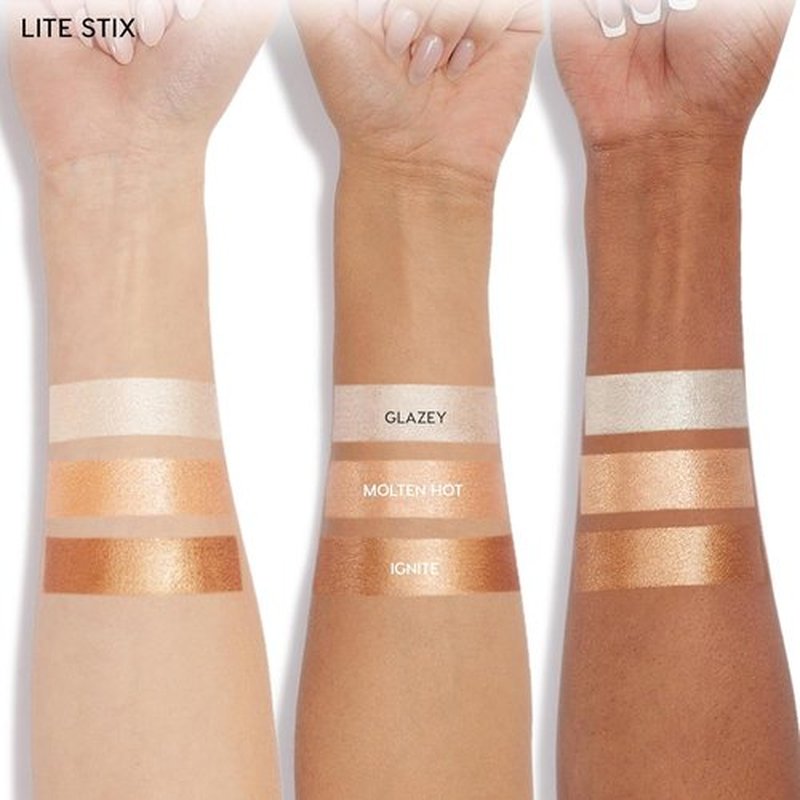 ColourPop Lite Stix Cream Highlighter - Blendable Luminous Makeup for a Dewy Glow - Long-Lasting & Travel-Friendly - Ignite (0.33 oz)