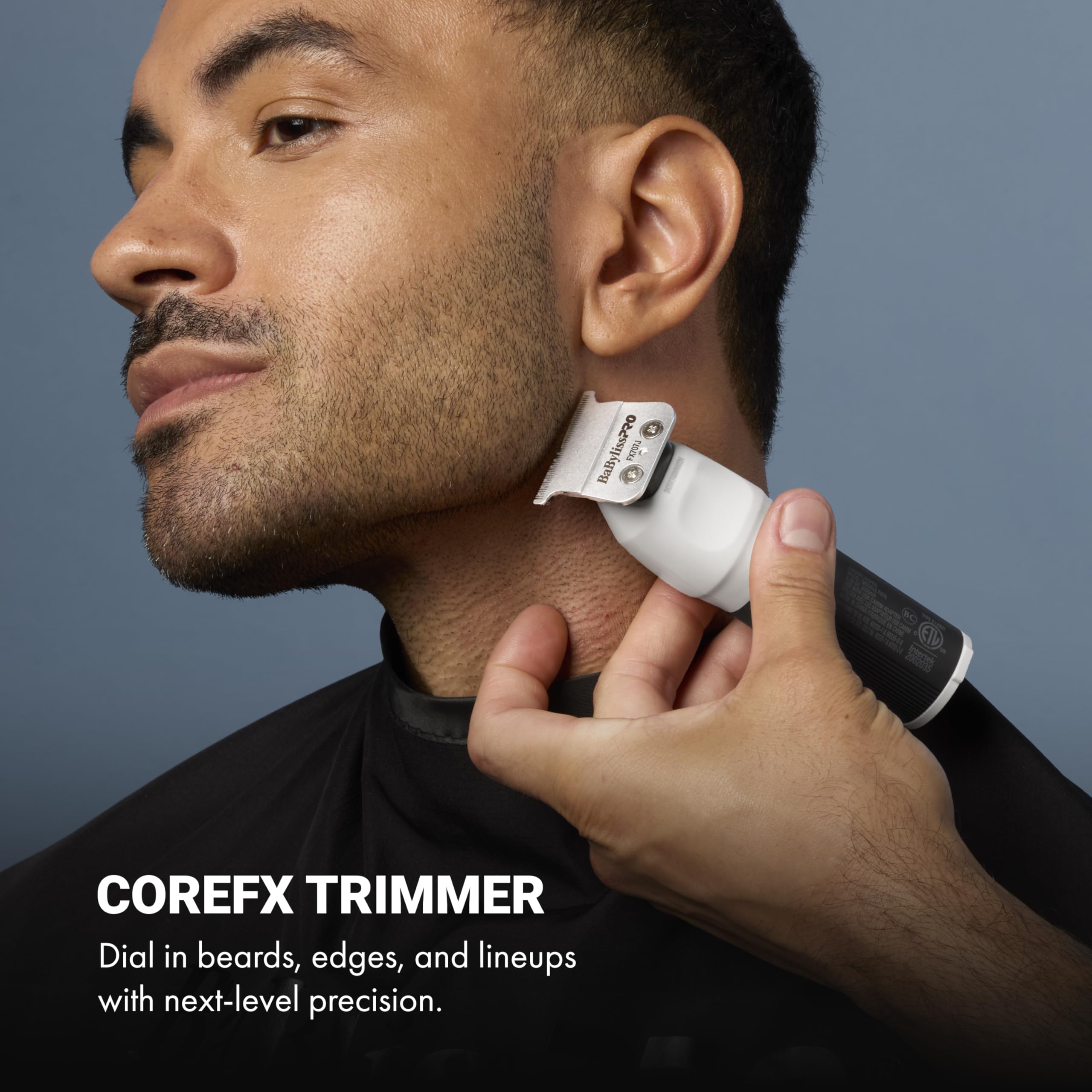 BaBylissPRO COREFX Professional Cordless Beard Trimmer for Men with High-Speed 6,800 RPM Motor and Stainless Steel T-Blade for Precision Detail Work