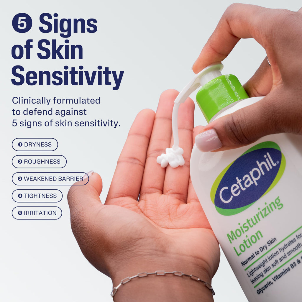 Cetaphil Face & Body Moisturizer, Hydrating Moisturizing Lotion for All Skin Types, Suitable for Sensitive Skin, NEW 16 oz Pack of 2, Fragrance Free, Hypoallergenic, Non-Comedogenic